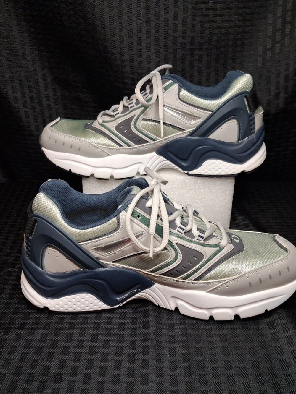 Apex Rhino Runner X532M Men's Orthopedic Walking Shoes Grey Mint EUC Size 9
